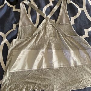 Gray cropped top